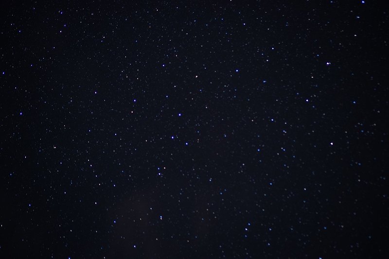 星に手のとどく丘キャンプ場の星空