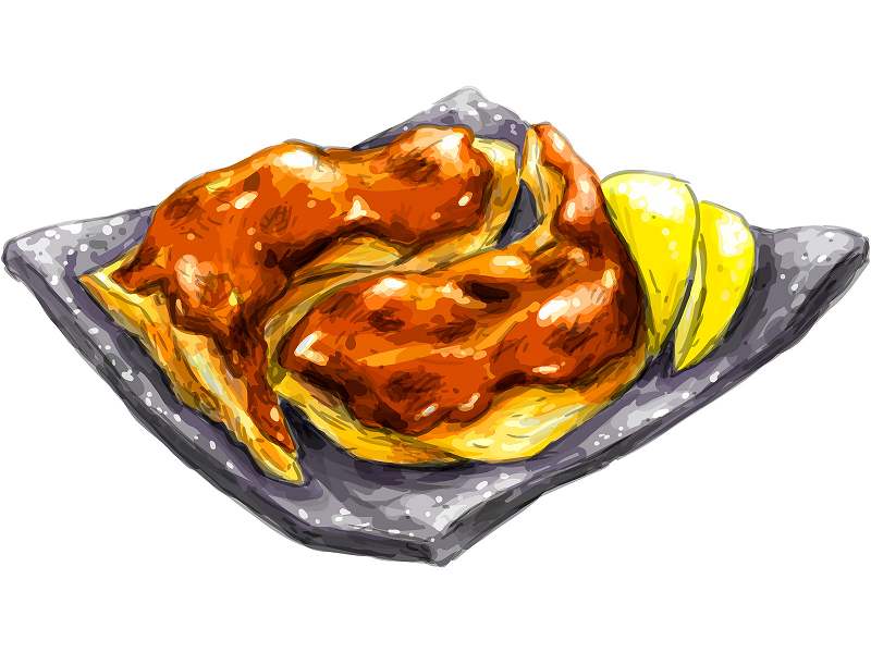 新子焼き　イラスト