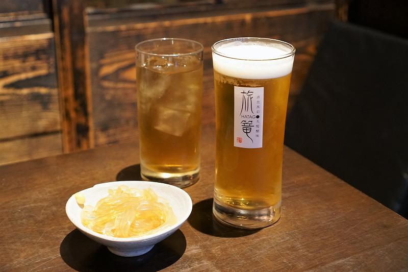 旭川　旅篭　ビール・烏龍茶