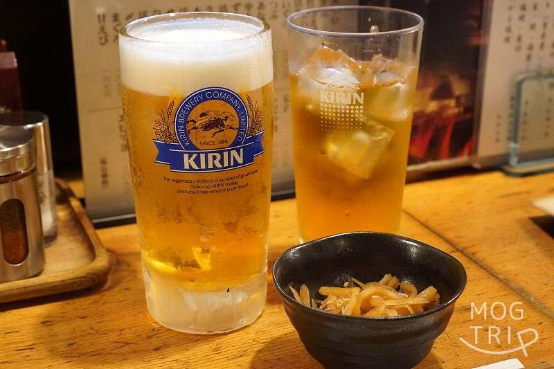 旭川「居酒屋天金」生ビール