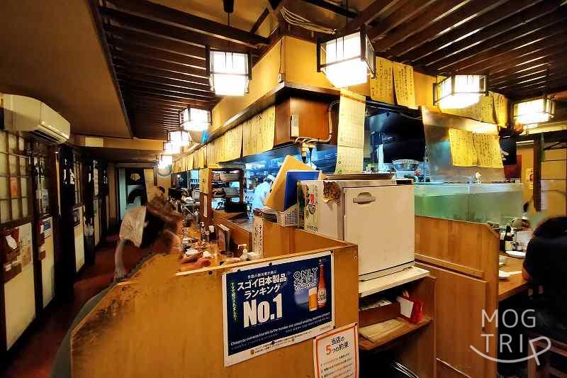 旭川「居酒屋天金」店内の様子