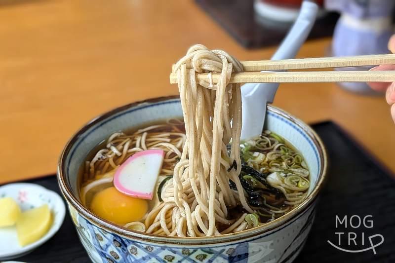 お食事処咲来の「月見そば」