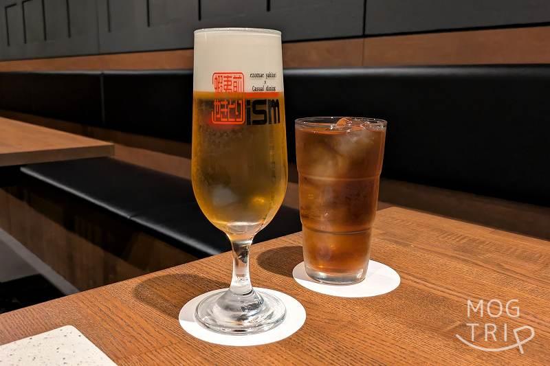 蝦夷前やきとりISMの「生ビール」